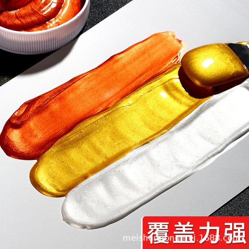 Buddhist silver metallic paint wall painting hand-painted shoes fluid painting pearlescent paint wholesale gold acrylic paint