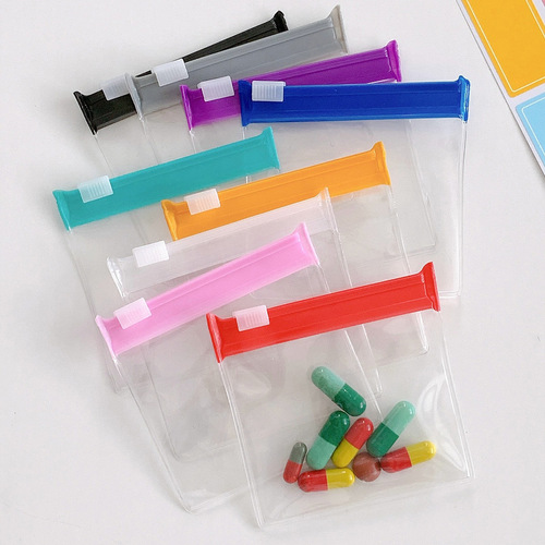 Portable and Fresh Family Travel EVA Jewelry and Accessory Bead Medicine Pill Capsule Marking Classification Zippered Storage Bag
