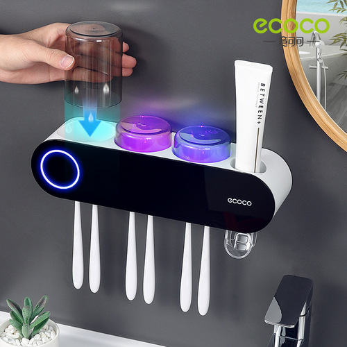 ecoco toothbrush sterilizer smart sterilization brushing cup wall-mounted electric tooth cup rack shelf storage rack