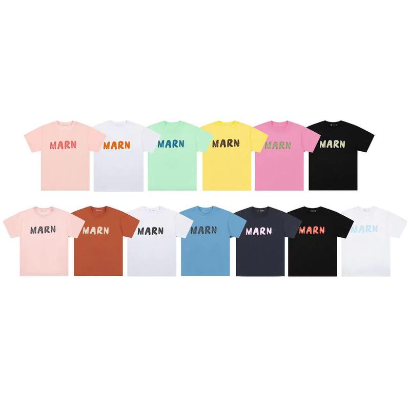Marn*/Women's Tops Summer 2024 New Sweet Style Printed Short-Sleeved Loose T-Shirt