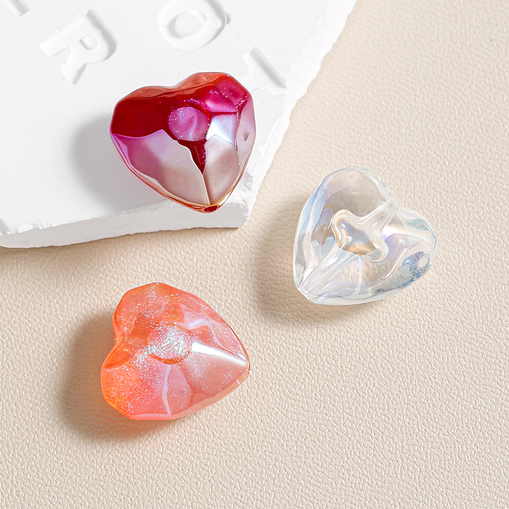 Heidi corte cuentas de amor granel diy accesorios de joyería accesorios de cuentas piezas pequeñas pulseras cadenas de teléfonos móviles