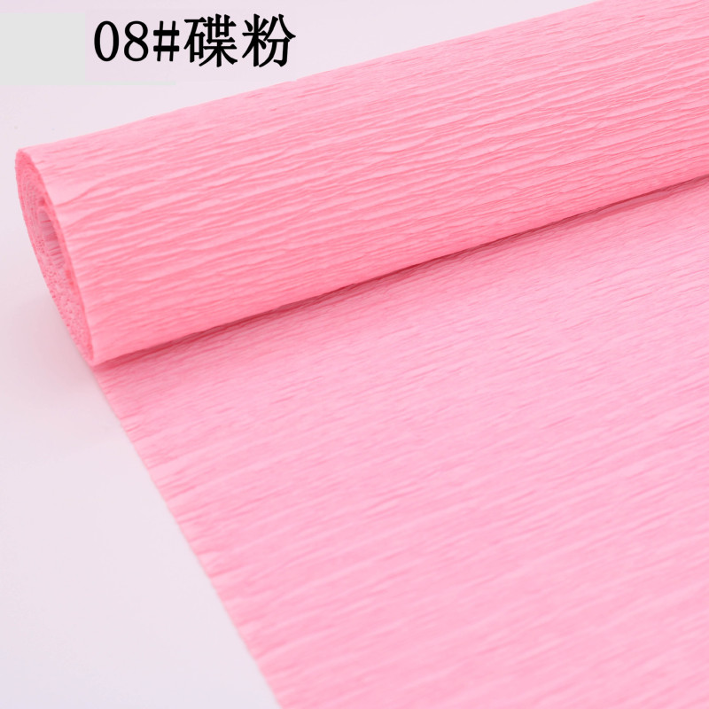 工厂直销跨境彩色皱纹纸褶皱卷边纸25cm*2.5m手工diy花艺制作材料|undefined