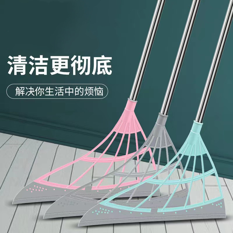家用扫头发神器干湿两用扫把卫生间刮水器韩国黑科技新型魔术扫把|undefined