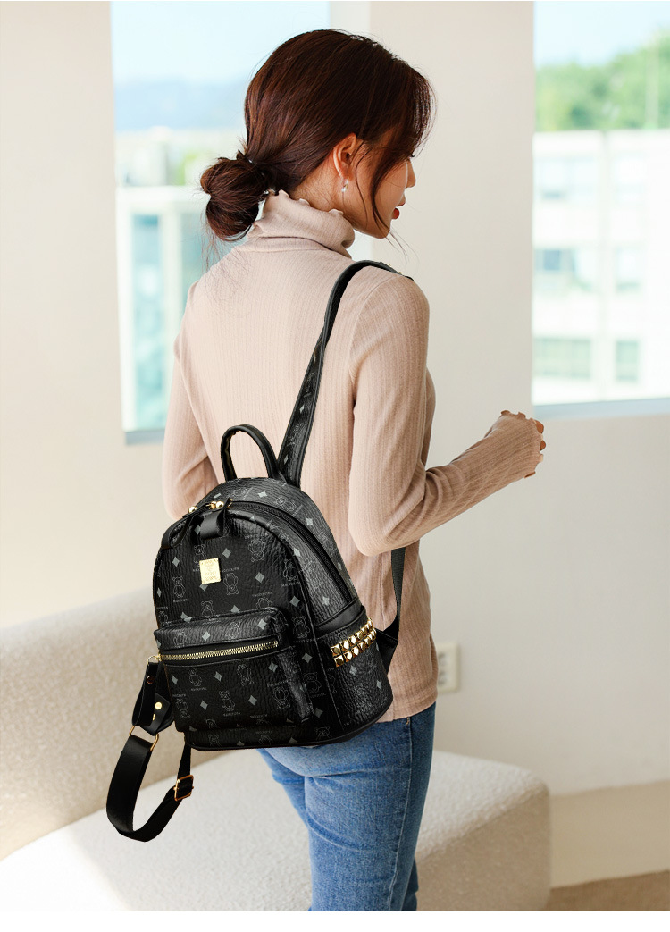 Damenrucksack Aus Kunstleder Modisch Für Reise Und Alltag_voghion.com