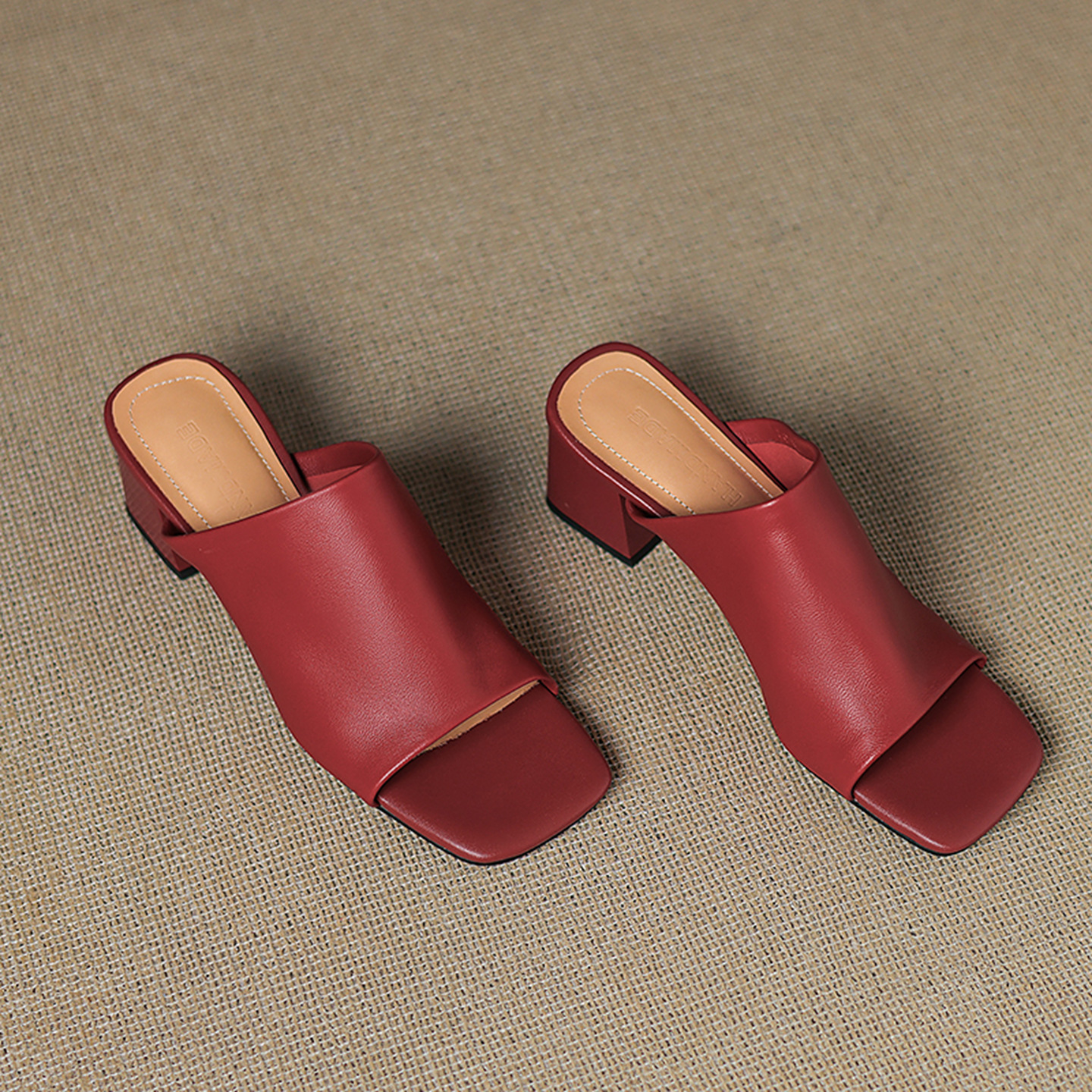 Sandal hở mũi nữ gót thấp quai ngang đế bằng 2,5 cm — Hạnh sắc (cao 2,5 cm) chi tiết 28