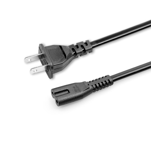 1.5m US standard two-flat hole 8-tail power cord, two-core table lamp audio TV connection eight-tail cable