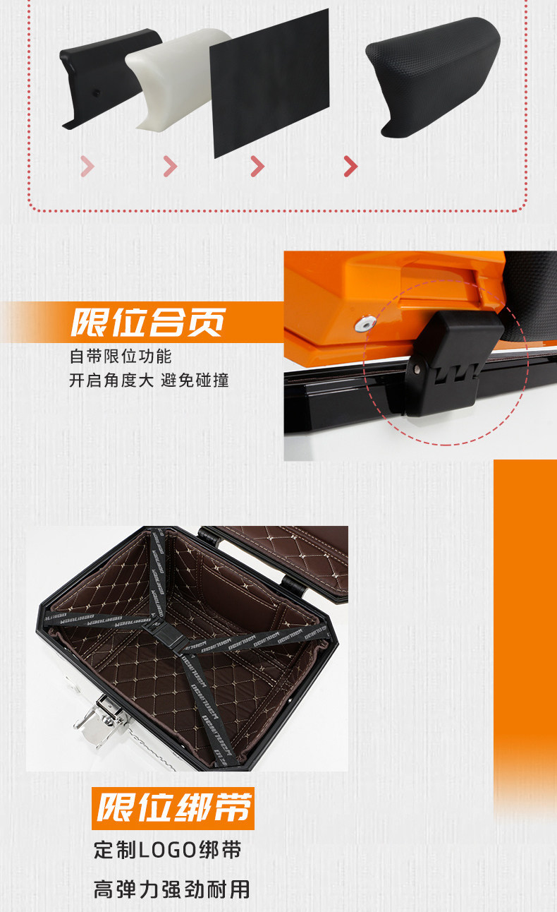 Wanlihao Southern Feige 150 Motorcycle Rear Trunk, Electric Vehicle Rear Trunk, Scooter Non-Aluminum Alloy Rear Trunk