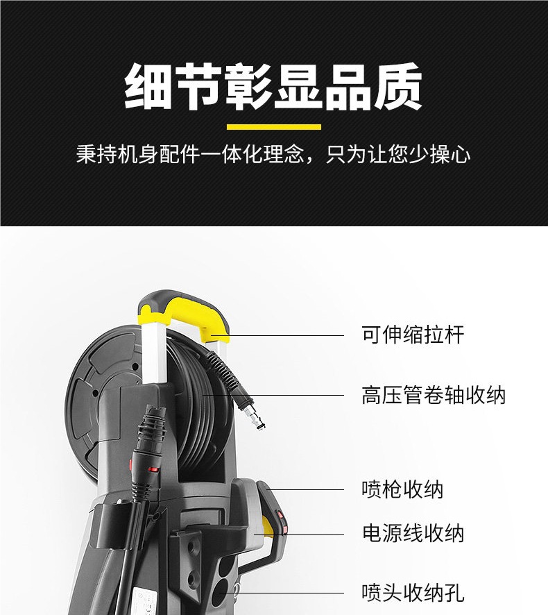 Lava High-Pressure Car Washing Machine for Home Use 220V High-Pressure Water Gun Garden Cleaning Machine High-Power Powerful Floor Cleaning and Car Washing Pump