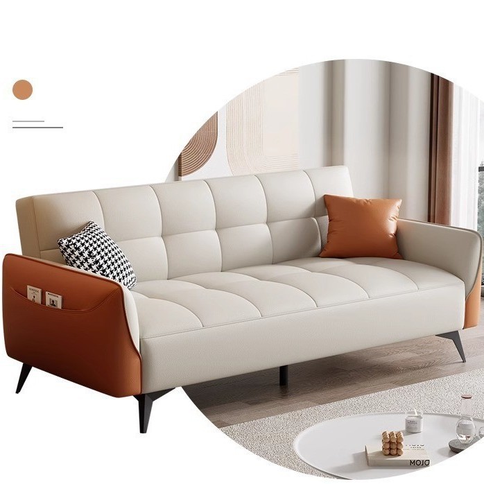 Orange + off-white - sponge thickened cat claw leather 08 style