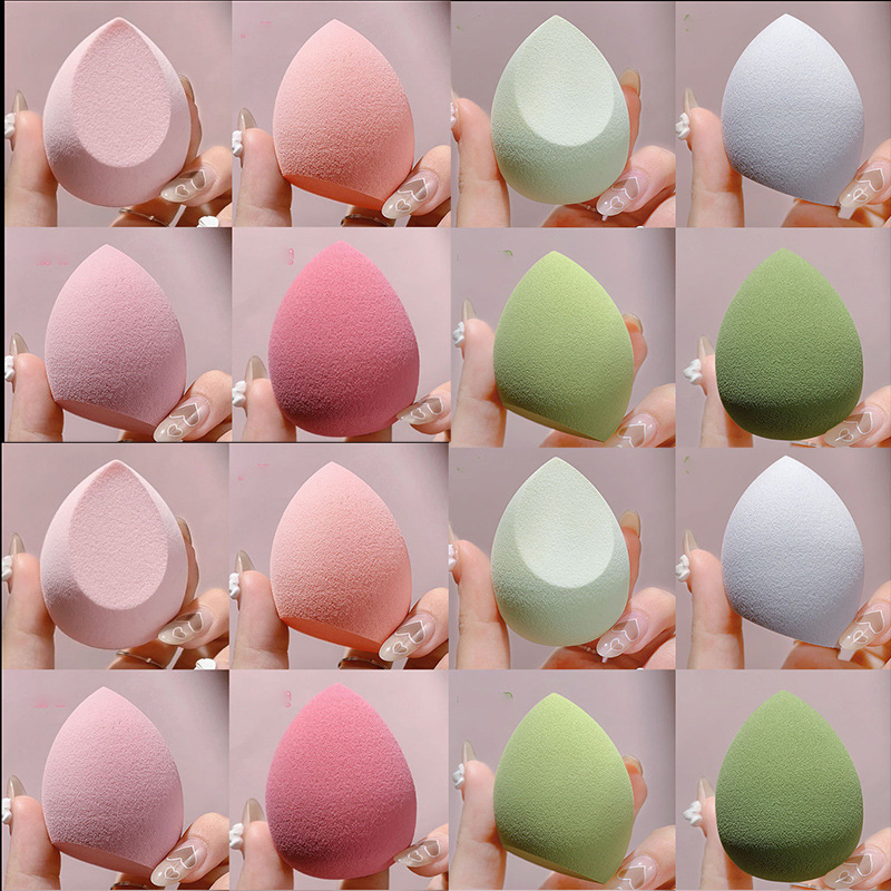 Juego de esponjas de belleza transfronterizas, esponjas de maquillaje, borlas de maquillaje, gran cantidad en stock, venta directa del fabricante, esponja de maquillaje, esponja huevo.