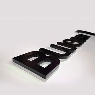 Customized door head luminous sign metal stainless steel backlight word endless acrylic mini resin word advertising word