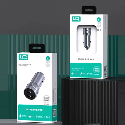 Xiaomi mobile phone 200W – Mobil şarj cihazları - ca01-dual-usb31a-fast-charging-metal-car-charger-exquisite-boxed