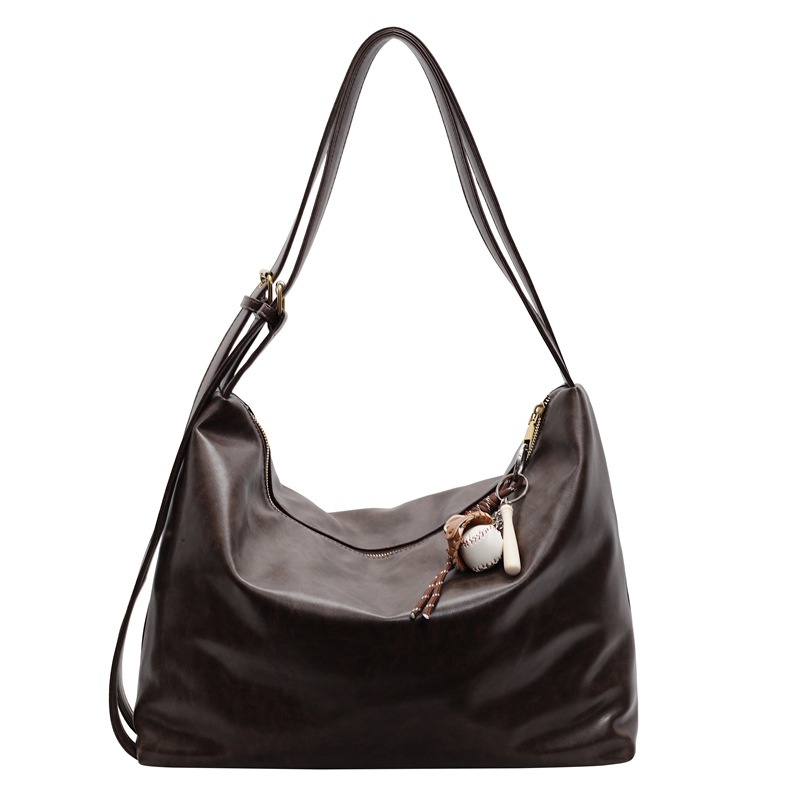 Bolsa de tote nueva gran capacidad de damas pulita cara de mujer 2024 otoño invierno simple alta textura de viaje bolsa de hombro