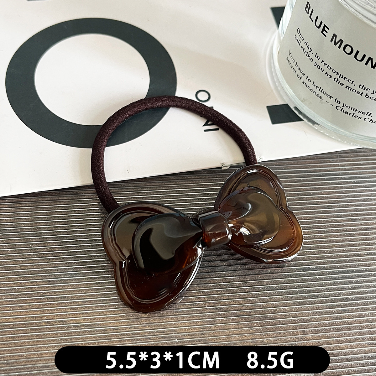 Acetato francés arco anillo de pelo básico diario de alta elasticidad correa de pelo dulce tocado coreano