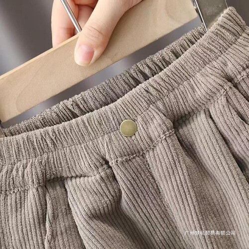 Boys 'pants with velvet winter clothes, baby's winter clothes, boys' winter pants, fashionable children's handsome girl's corduroy outer wear