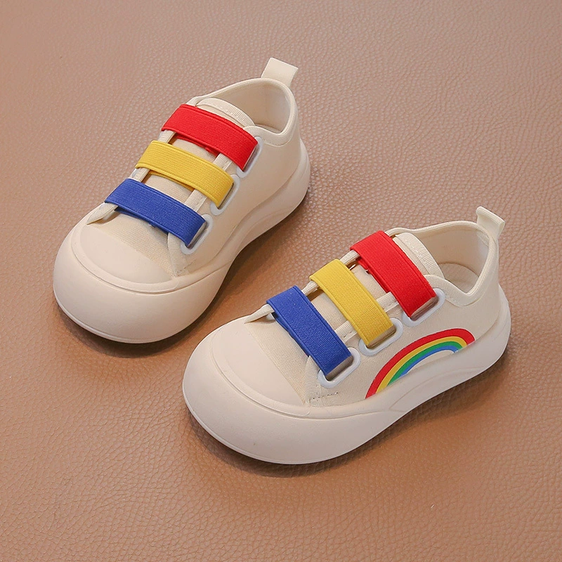 [Готовый запас] Парезовые туфли для девочек 2025: весенне-осенняя повседневная обувь на мягкой подошве на липучке, самая популярная подходящая обувь для мальчиков маленького и среднего размера