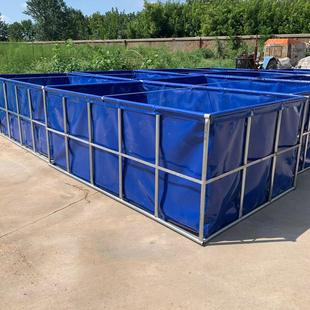Square Round Stainless Steel Galvanized Bracket Fish Pond Foldableing Mobile Pvc Canvas Pool Mobile Bracket Pool