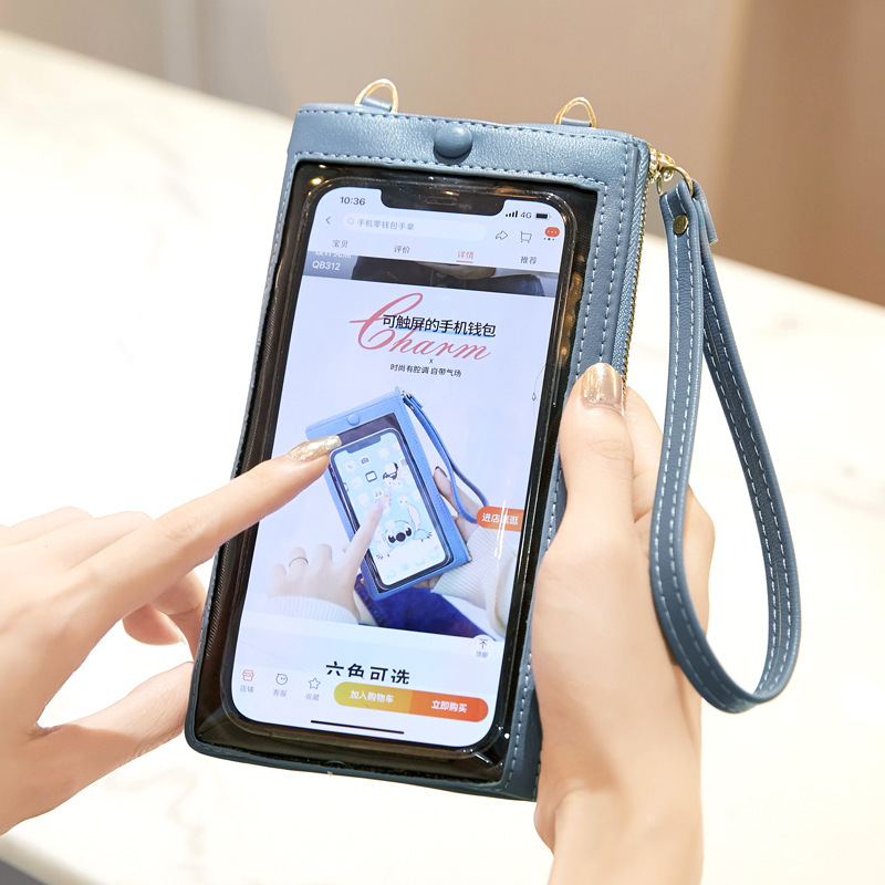 Amoy printing leather goods * touch screen mobile phone bag Women's Mini bag versatile small fresh shoulder messenger bag long wallet Amoy printing leather goods * touch screen mobile phone bag Women's Mini bag versatile small fresh shoulder messenger bag long wallet