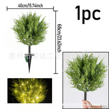 跨境亚马逊热销圣诞加灯款地插盆景仿真绿植室内圣诞节装饰圣诞树