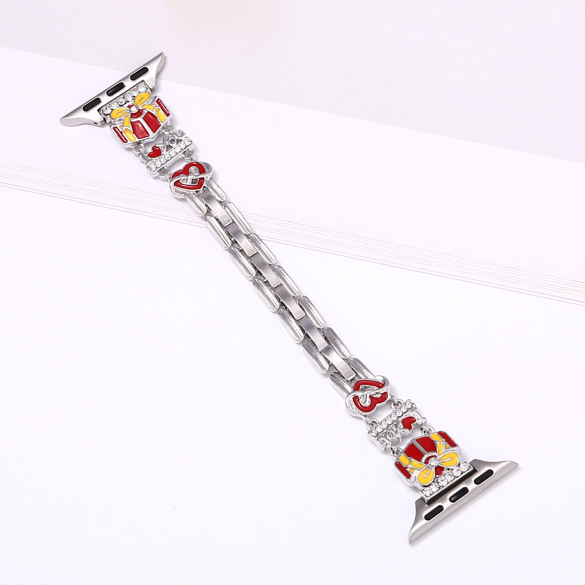 Diamond Metal Watch Strap For Apple Watch Series Se 5 6 7 8 9 Gift Box_voghion.com