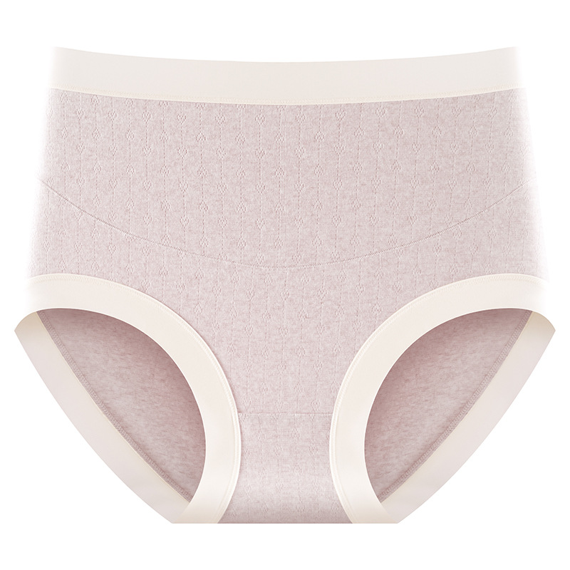Algodón puro de grado médico Algodón 7A Antibacteriano Cintura alta Embarazo temprano y tardío Cintura alta Ropa interior transpirable de algodón puro para mujeres embarazadas