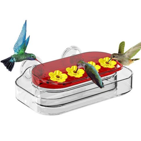 Кормушки для колибри на окно с присоской, кормушка для колибри на присоске, поилка для колибри на присоске