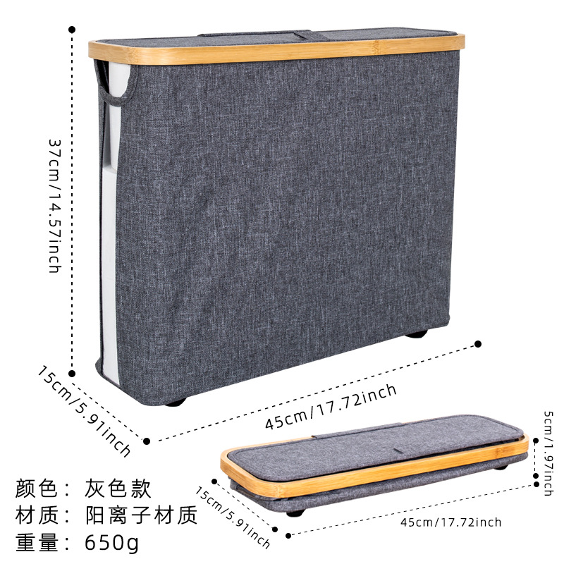 Transfronterizo almacenamiento de papel higiénico rollo de papel higiénico canasta de almacenamiento de tela tubo de toalla de papel canasta de almacenamiento a prueba de polvo y agua