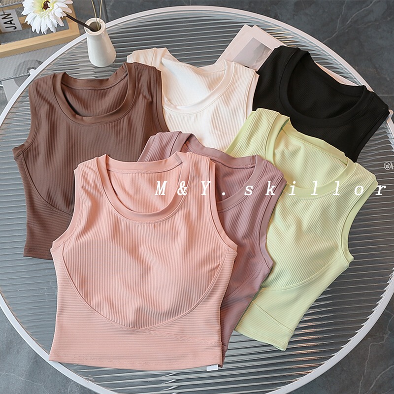 lulu same style sports underwear with chest pad women can wear outside shockproof big chest small push up wireless fitness top lulu same style sports underwear with chest pad women can wear outside shockproof big chest small push up wireless fitness top
