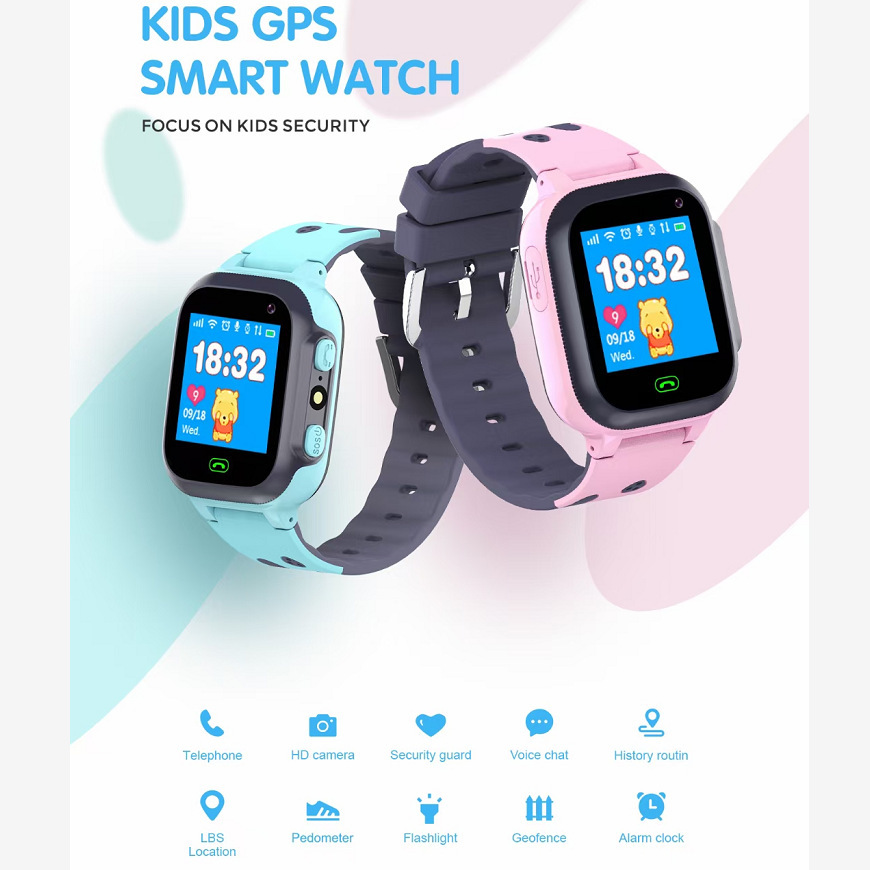 Cross-border Z1 impermeable teléfono inteligente para niños posicionamiento micro chat foto linterna Comercio exterior multi-idioma reloj de conmutación