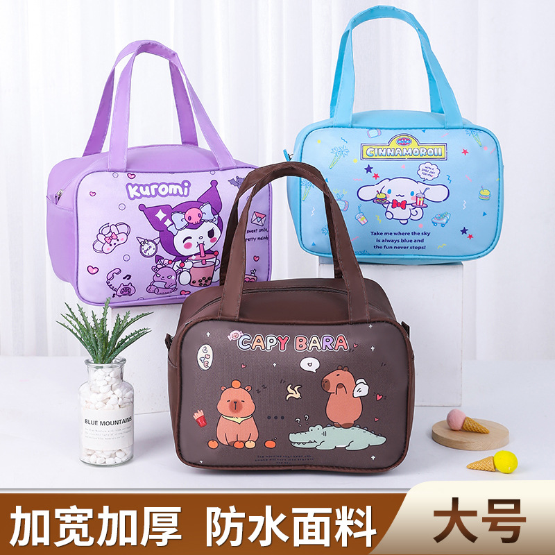 Bolsas de almuerzo de estudiantes bolsas de aislamiento bolsas de almuerzo de tamaño grande bolsas de almuerzo ensanchadas de dibujos animados impermeables lindas bolsas de almuerzo para niños