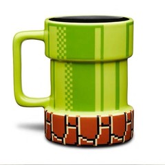 Factory Creative Personality Super Mario Game Water Pipe Ceramic Cup Pixel Water Cup Mugs Birthday Gift