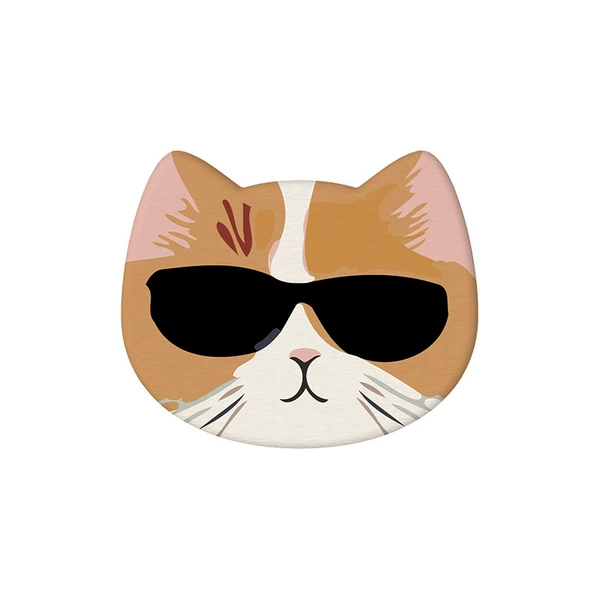 [猫型杯垫--墨镜猫3]