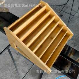 跨境木质阶梯式儿童绘画书籍收纳架实木贴纸手账本多功能置物架