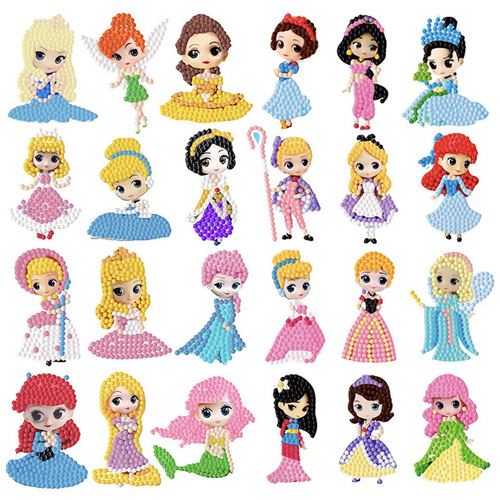 Diamond-embossed DIY kit with creative sticker painting and rhinestones for children, versatile sticker fun, bulk wholesale