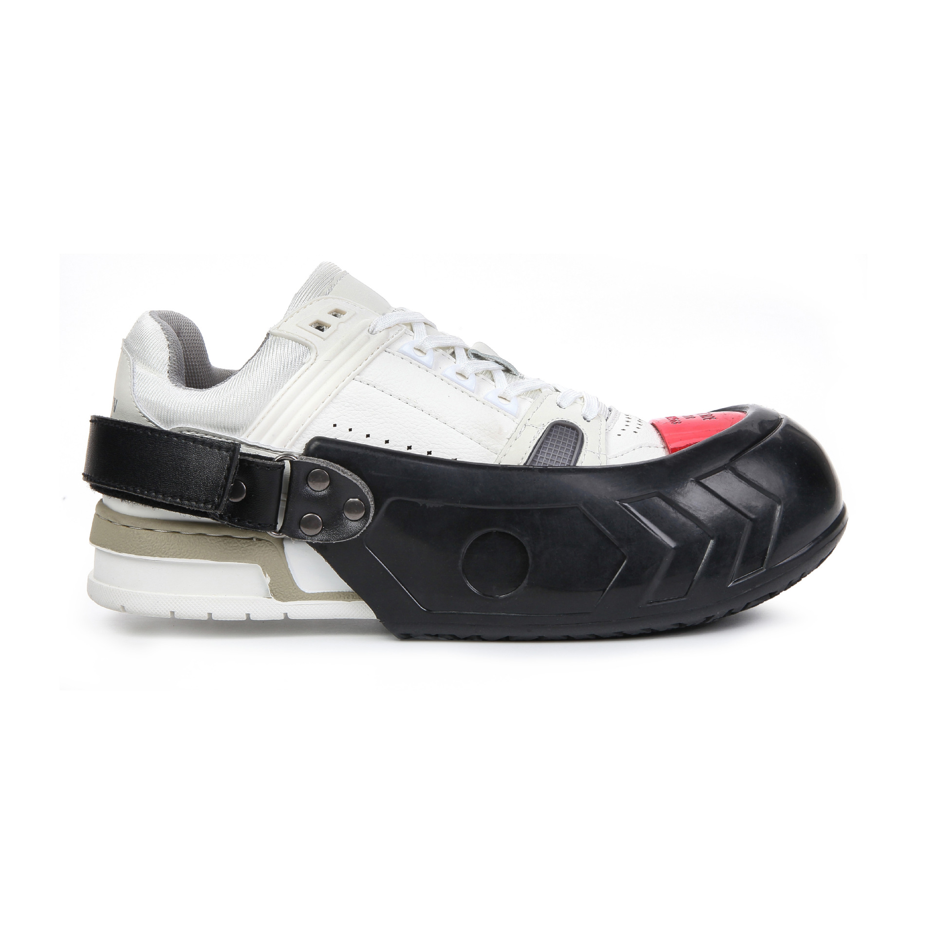 Zapatos de visitante transfronterizos Cubierta de zapato anti-rotura Cubierta de zapato de seguridad anti-deslizamiento y anti-compresión Cabeza de zapato anti-rotura de aleación de aluminio Suela de goma Anti-impacto