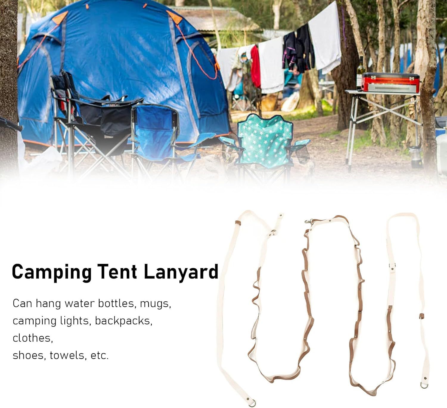 Draagbare camping waslijn van pu leer voor outdoor reizen_voghion.com