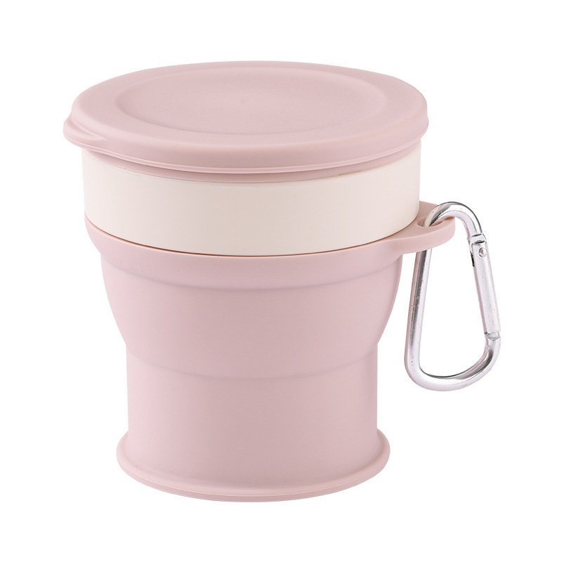 Taza de agua plegable viaje portátil taza de café portátil taza de compresión de campamento al aire libre taza de silicona retráctil