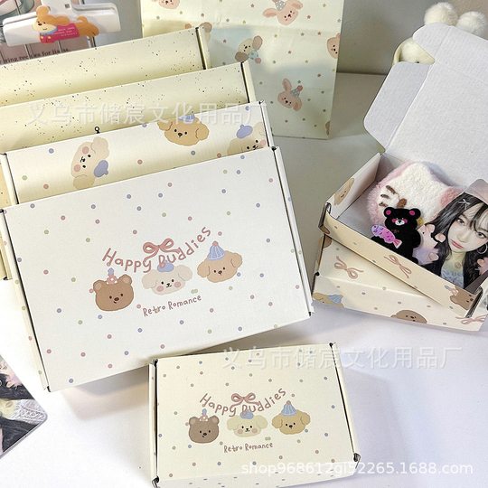 Original cartoon flying machine box out of the card small card goo card express packing box high color value folding packing carton gift box