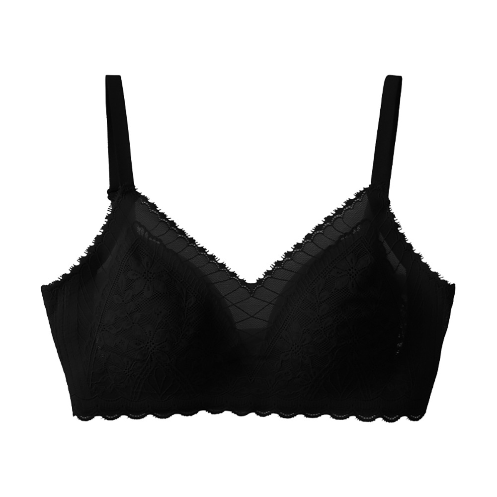 Seamless Wireless ajuste sin costuras cómodo sujetador de la ropa interior de la muchacha de las mujeres delgadas de encaje Chaleco de estilo superior de apoyo