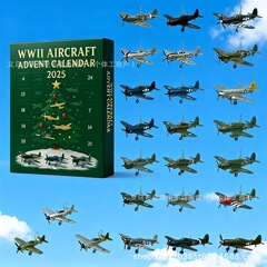 跨境新品WWII Aircraft Advent Calendar 2025二战飞机圣诞日历