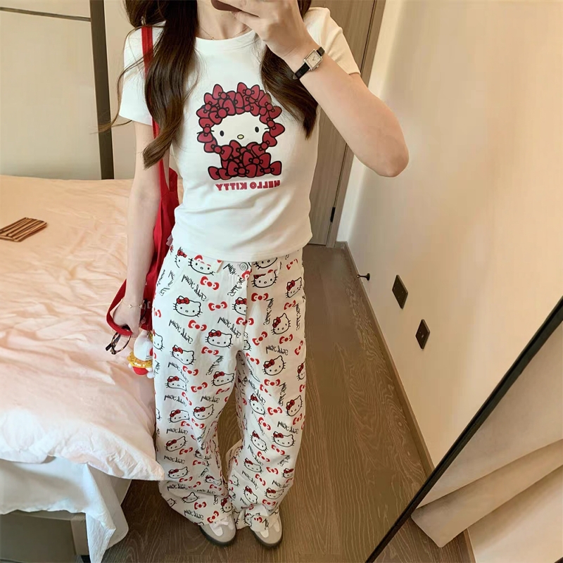 白色牛仔裤女阔腿春夏季宽松显瘦直筒裤女慵懒高腰白色裤子女款春