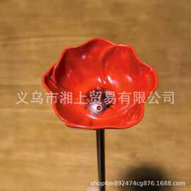 现货独立站Handmade Metal Flower Garden Stake手工金属花园桩
