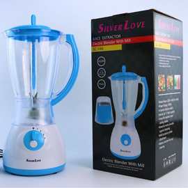 外贸1.5L塑料杯搅拌机二合一电动食品搅拌机 研磨机料理机110V220