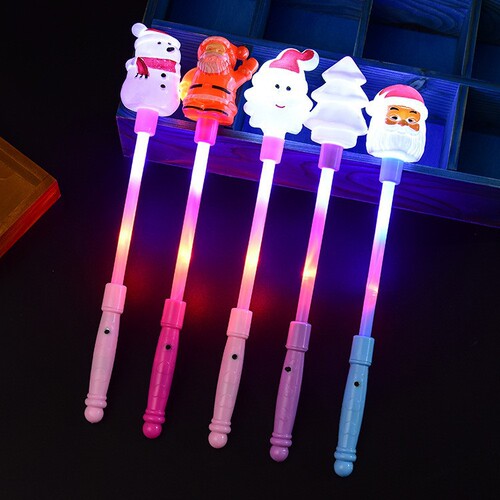 New Year of the Ox luminous snowman stick Christmas flash stick luminous stick Christmas gift colorful luminous toys wholesale