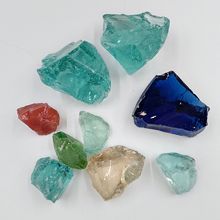 玻璃石石笼装饰鱼缸造景实心厂家批发定制玻璃块现货量大琉璃矿物