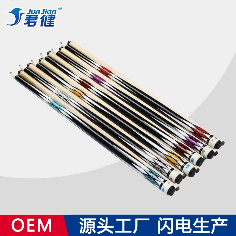 Бильярдный кий для 8-бола, черный, с большим наконечником, для американского 9-бола, из кленового дерева, полноразмерный, для бильярдной, 13 мм, цельный деревянный кий для клуба