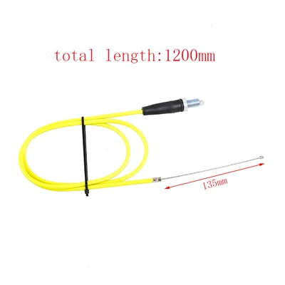 Off-Road Motorcycle Reinforced Colorful Straight Throttle Cable Cqr Wave Speed Cabbage M4M7 Guizun T4 High Race Cable (Motorcycle Handle Cover) - yellow-throttle-cable-12m
