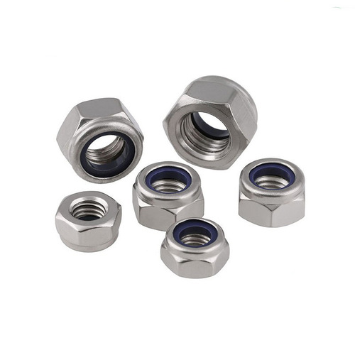 Manufacturer 304 stainless steel lock nut nylon anti-loosening lock nut anti-loosening self-locking nut DIN985