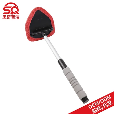 Car cleaning tools Retractable Glass Defogging Brush - 1-b-type-eva-pentagonal-plastic-piece-1-red-cloth-cover