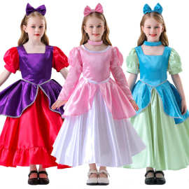 万圣节儿童服装 幼儿园后妈茶话会演出服白雪公主灰姑娘姐妹服装
